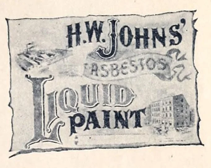 An illustration from Color card : February 1894, H.W. Johns M'f'g Co., manufacturers of the standard paints for structural purposes, roof paints, wood stains, varnishes, etc., 1894, leaf 1