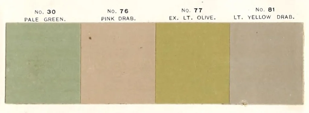 An illustration from Color card : February 1894, H.W. Johns M'f'g Co., manufacturers of the standard paints for structural purposes, roof paints, wood stains, varnishes, etc., 1894, leaf 3