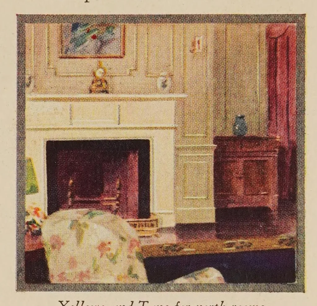An illustration from Color harmony in the home : an invaluable reference book on the uses of color : with a description of the magic doorway, 1928, leaf 19