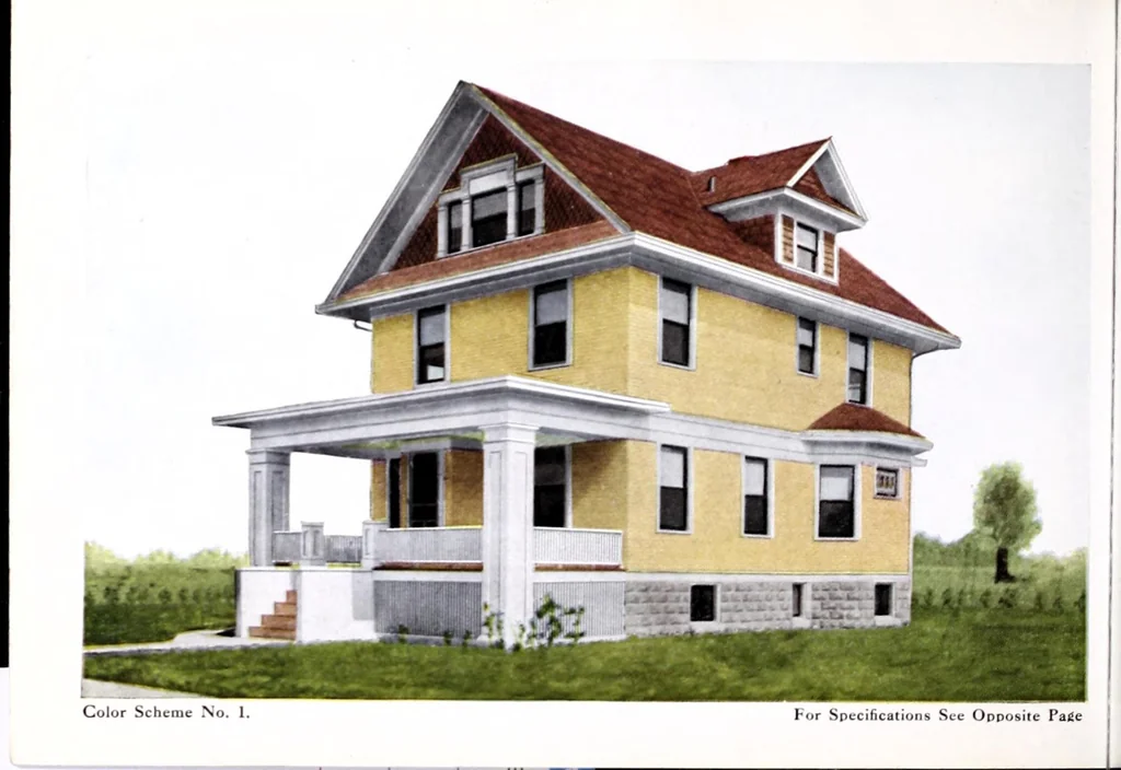 An illustration from Color harmony in house painting., 1910, leaf 4
