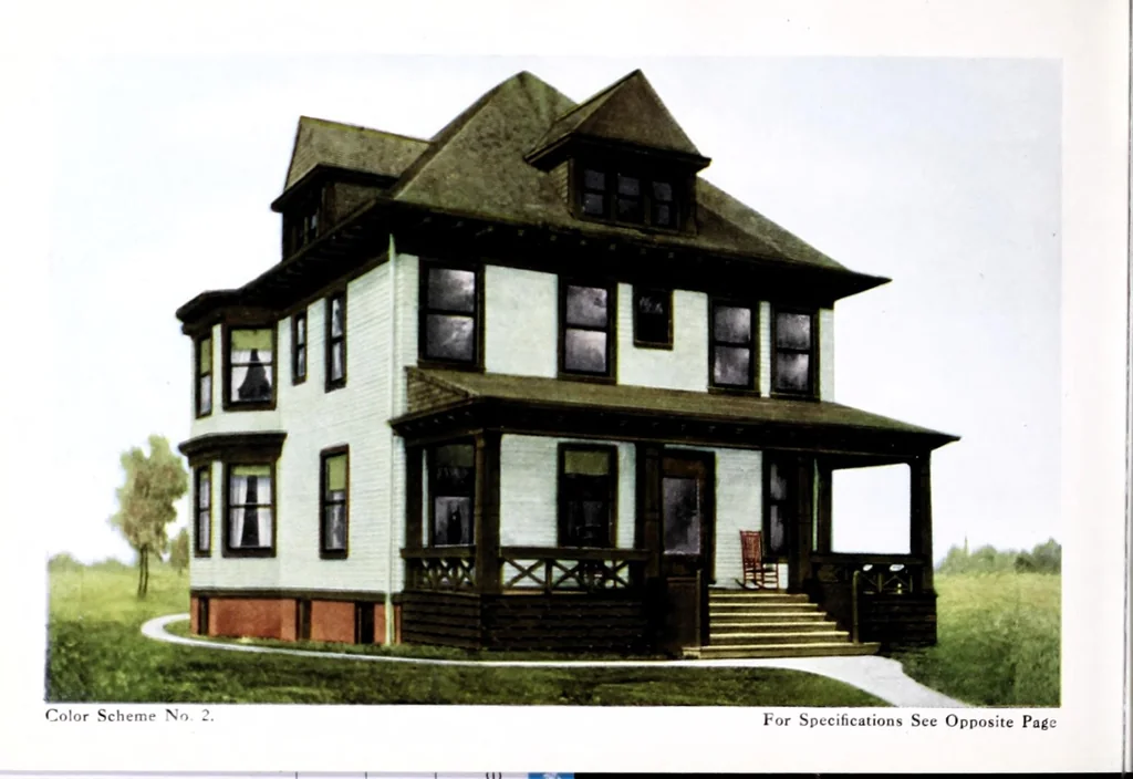 An illustration from Color harmony in house painting., 1910, leaf 6
