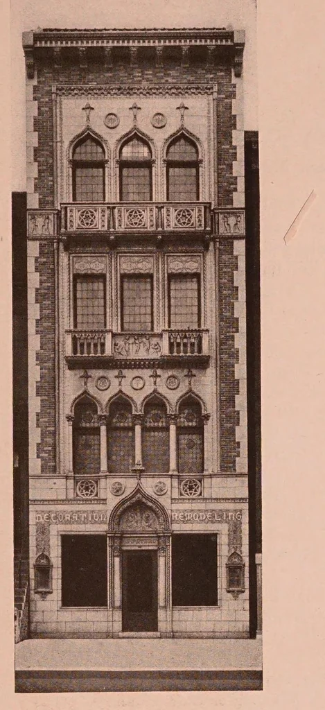 An illustration from Color in architecture, the basic principles of its application in available mediums., 1922, leaf 47