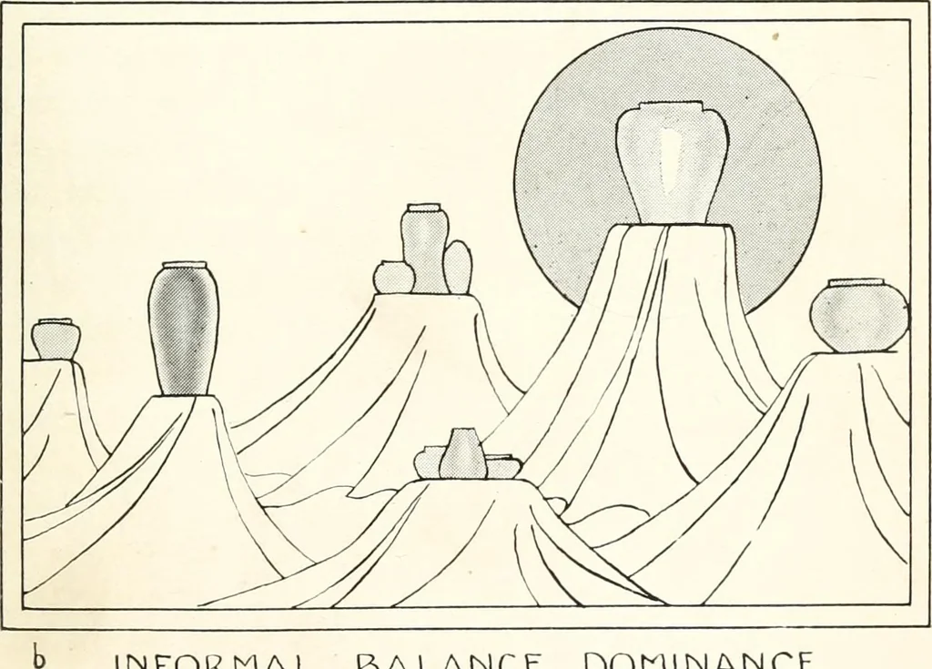 An illustration from Color in everyday life; a manual for lay students, artisaus and artists; the principles of color combination and color arrangement, and their applications in dress, home, business, the theatre and community play, 1918, leaf 118