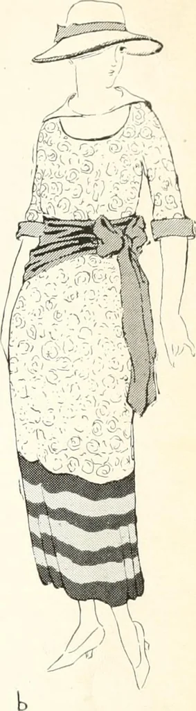 An illustration from Color in everyday life; a manual for lay students, artisaus and artists; the principles of color combination and color arrangement, and their applications in dress, home, business, the theatre and community play, 1918, leaf 134