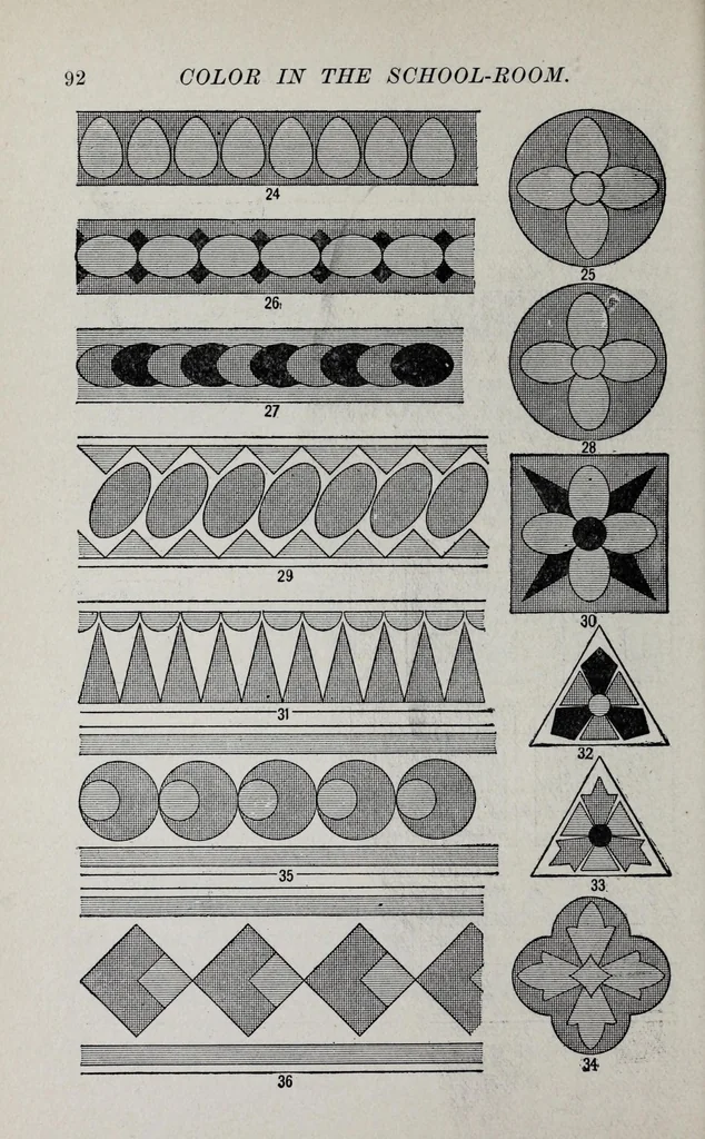 An illustration from Color in the school-room : a manual for teachers, 1890, leaf 106