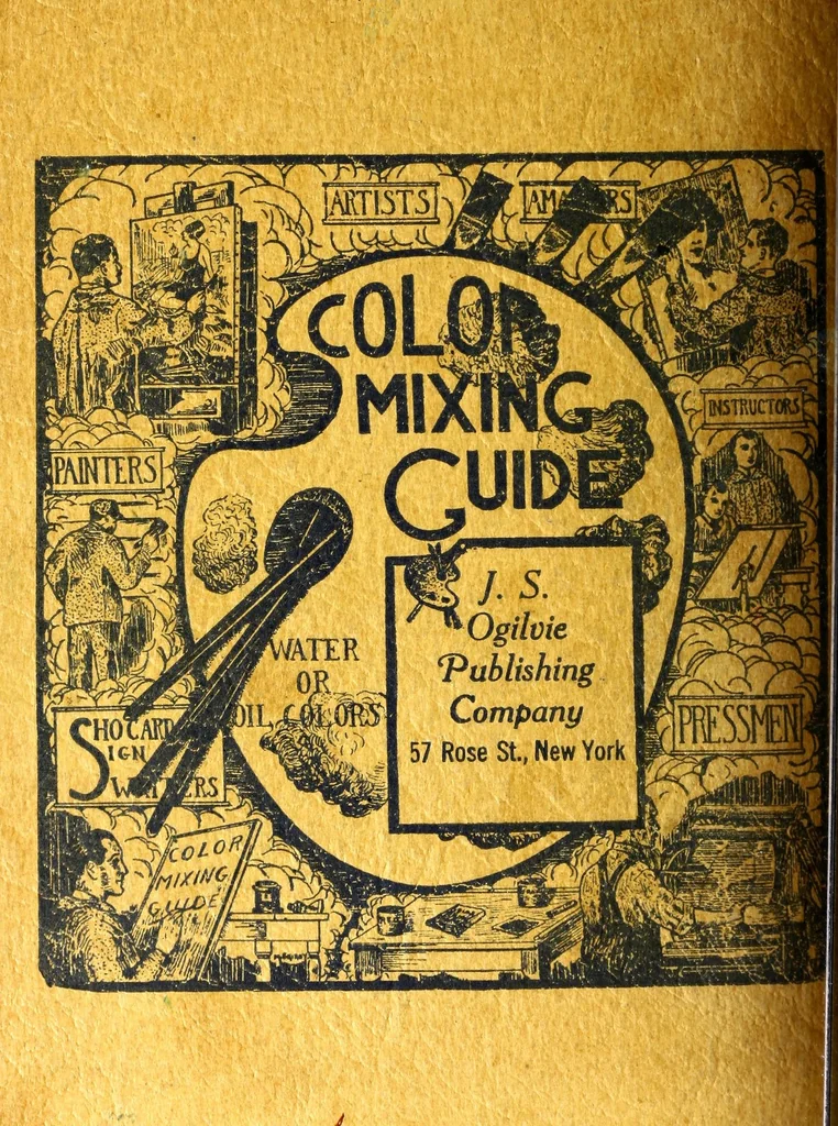 An illustration from Color mixing guide for artists, painters, decorators, printing pressmen, show card writers, sign painters, color mixers : gives color mixtures by parts, 1923, leaf 90