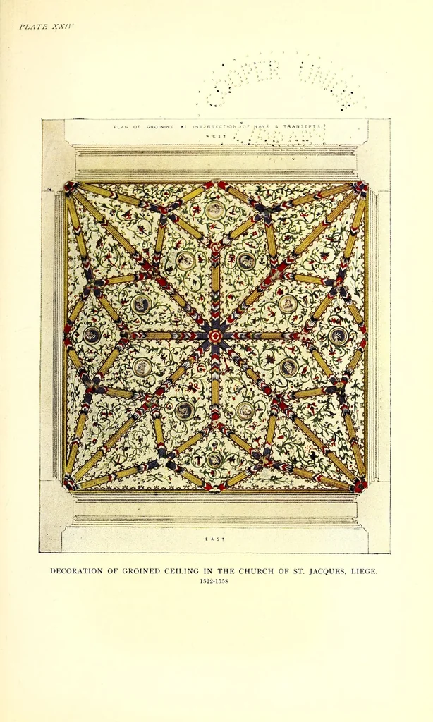 An illustration from Colour decoration of architecture, treating on colour and decoration of the interiors and exteriors of buildings. With historical notices of the art and practice of colour decoration in Italy, France, Germany and England, 1913, leaf 163