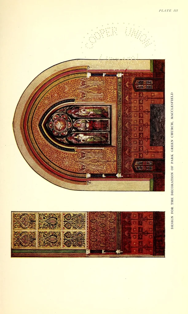 An illustration from Colour decoration of architecture, treating on colour and decoration of the interiors and exteriors of buildings. With historical notices of the art and practice of colour decoration in Italy, France, Germany and England, 1913, leaf 31