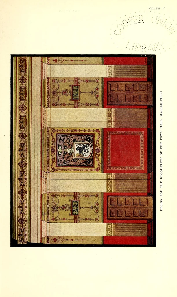 An illustration from Colour decoration of architecture, treating on colour and decoration of the interiors and exteriors of buildings. With historical notices of the art and practice of colour decoration in Italy, France, Germany and England, 1913, leaf 43