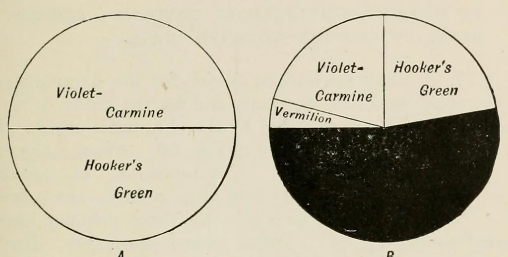 An illustration from Colour : an elementary manual for students, 1907, leaf 107