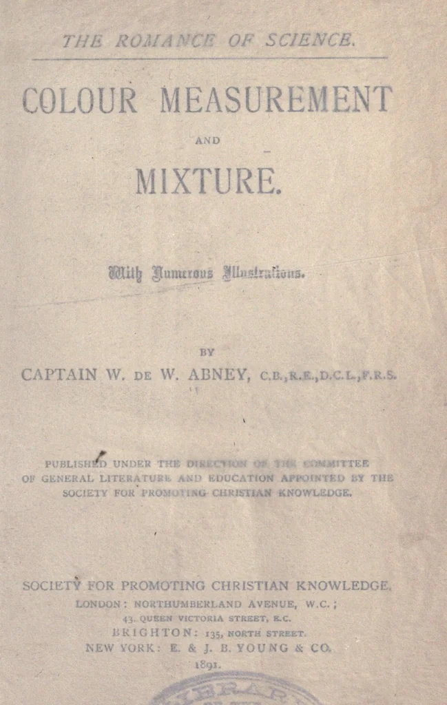 An illustration from Colour measurement and mixture, 1891, leaf 9
