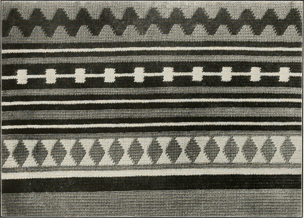 An illustration from The Columbia book of yarns : containing a manual of knitting and crocheting, 1916, leaf 121