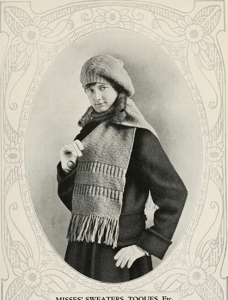 An illustration from The Columbia book of yarns : containing a manual of knitting and crocheting, 1916, leaf 126