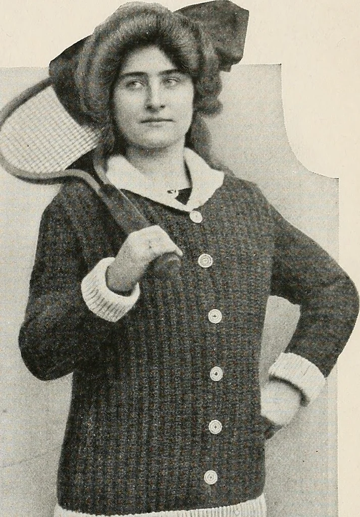 An illustration from The Columbia book of yarns : containing a manual of knitting and crocheting, 1916, leaf 128