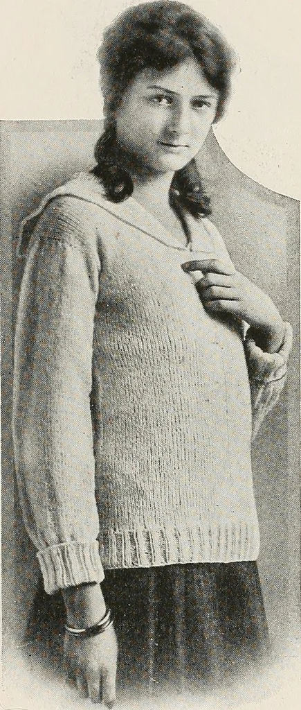 An illustration from The Columbia book of yarns : containing a manual of knitting and crocheting, 1916, leaf 129