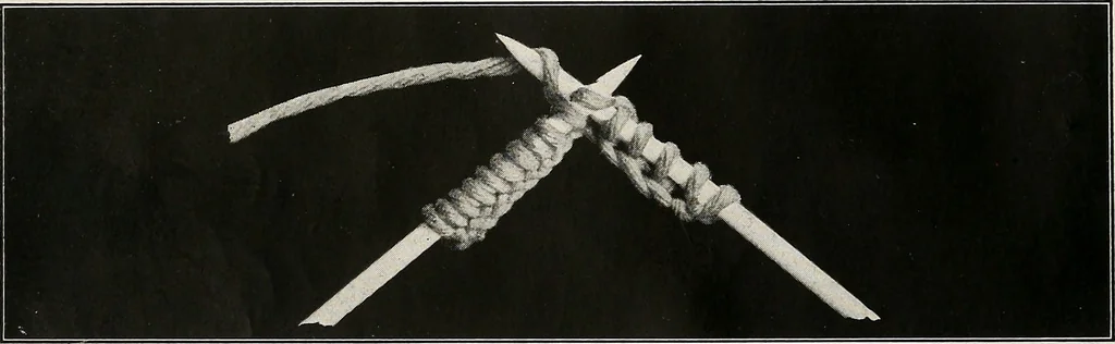 An illustration from The Columbia book of yarns : containing a manual of knitting and crocheting, 1916, leaf 13