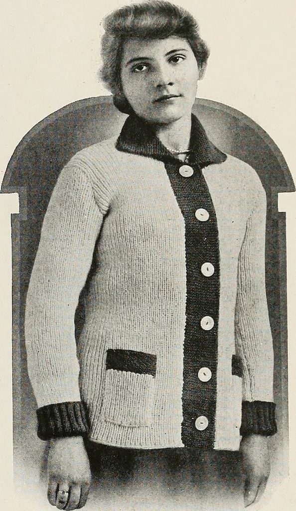 An illustration from The Columbia book of yarns : containing a manual of knitting and crocheting, 1916, leaf 130