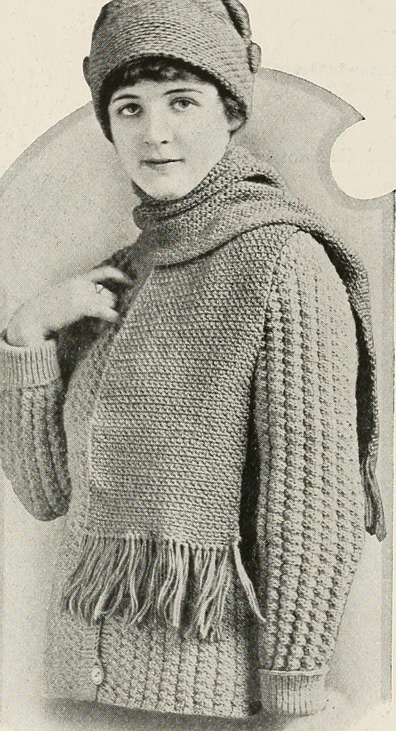 An illustration from The Columbia book of yarns : containing a manual of knitting and crocheting, 1916, leaf 131