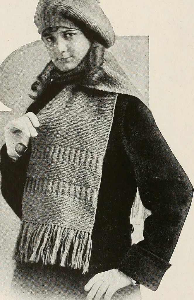 An illustration from The Columbia book of yarns : containing a manual of knitting and crocheting, 1916, leaf 135