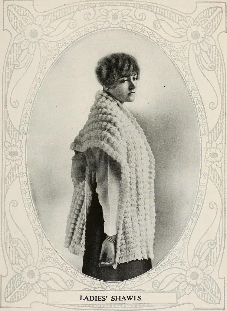 An illustration from The Columbia book of yarns : containing a manual of knitting and crocheting, 1916, leaf 136