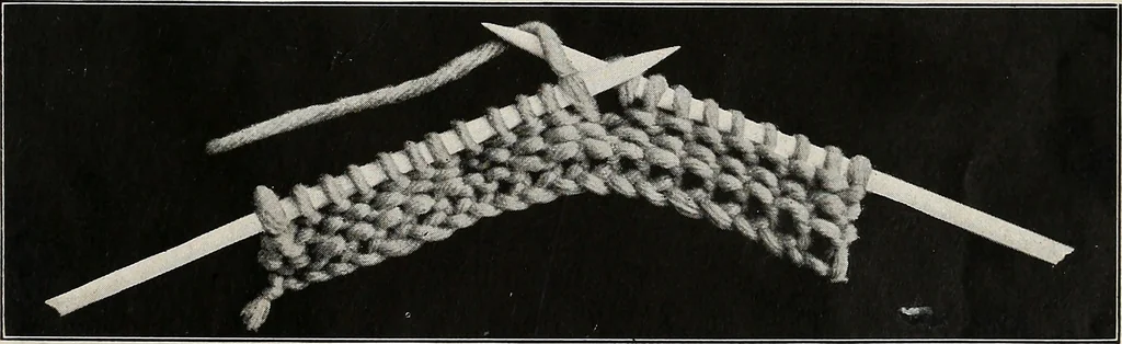 An illustration from The Columbia book of yarns : containing a manual of knitting and crocheting, 1916, leaf 14