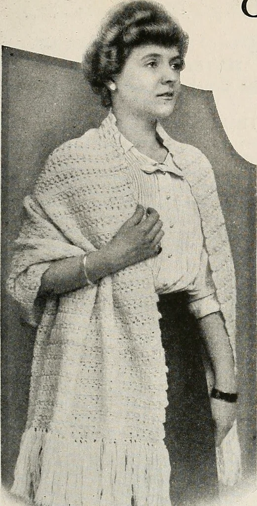 An illustration from The Columbia book of yarns : containing a manual of knitting and crocheting, 1916, leaf 142