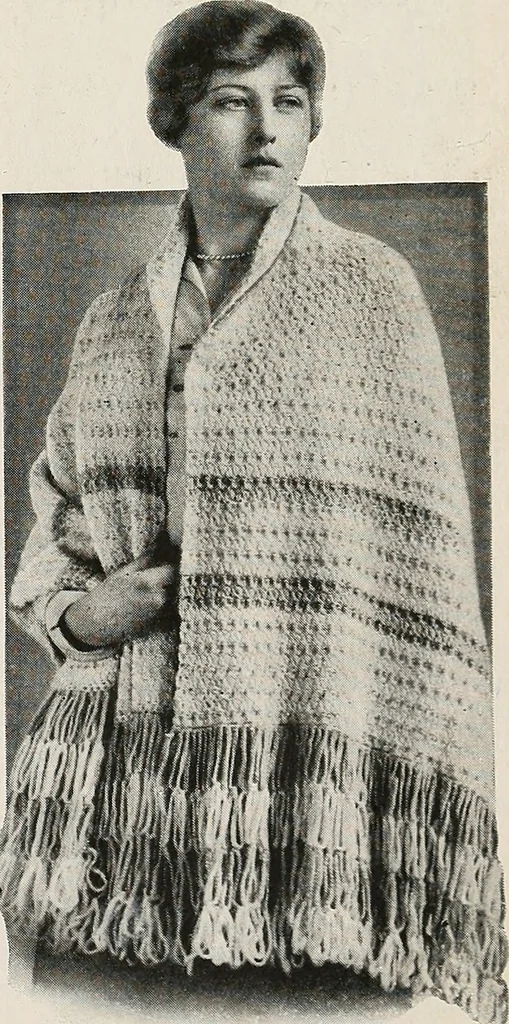 An illustration from The Columbia book of yarns : containing a manual of knitting and crocheting, 1916, leaf 142