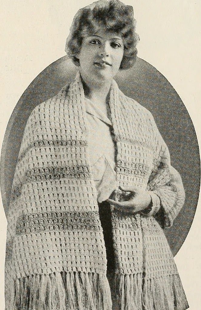 An illustration from The Columbia book of yarns : containing a manual of knitting and crocheting, 1916, leaf 143