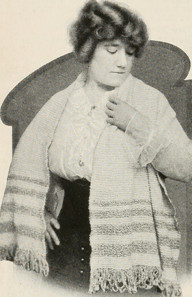 An illustration from The Columbia book of yarns : containing a manual of knitting and crocheting, 1916, leaf 149