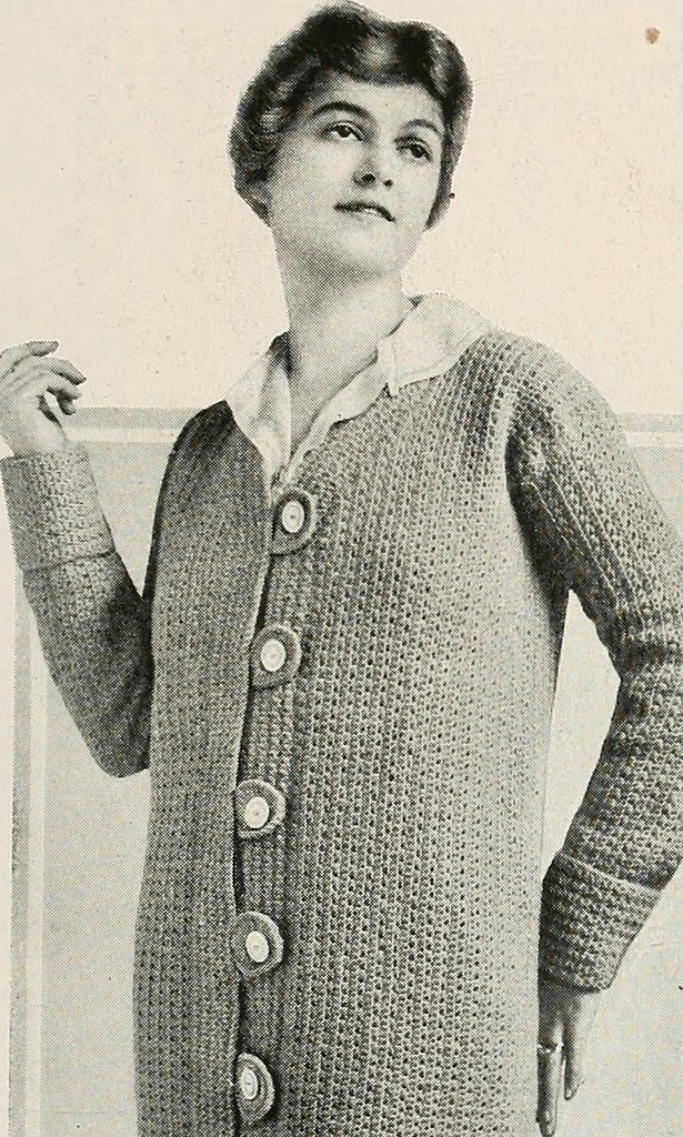 An illustration from The Columbia book of yarns : containing a manual of knitting and crocheting, 1916, leaf 154