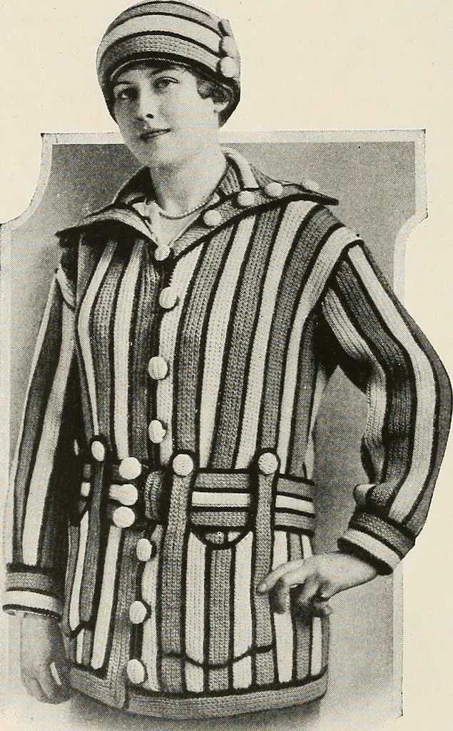 An illustration from The Columbia book of yarns : containing a manual of knitting and crocheting, 1916, leaf 155