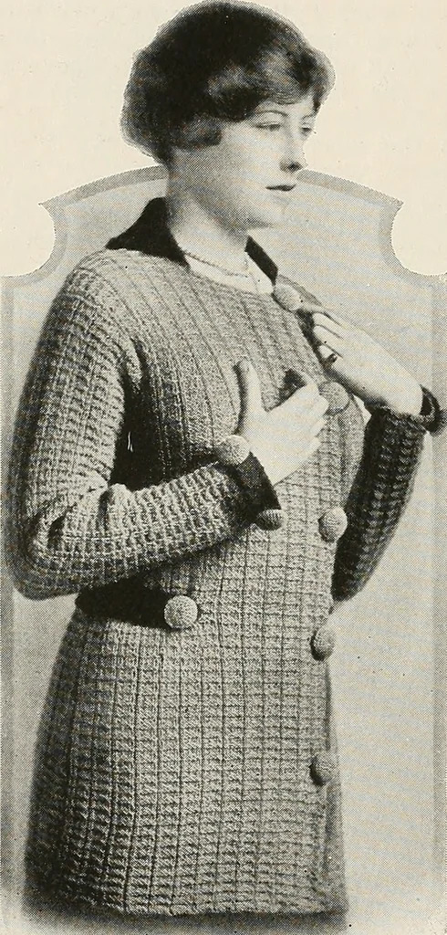 An illustration from The Columbia book of yarns : containing a manual of knitting and crocheting, 1916, leaf 157