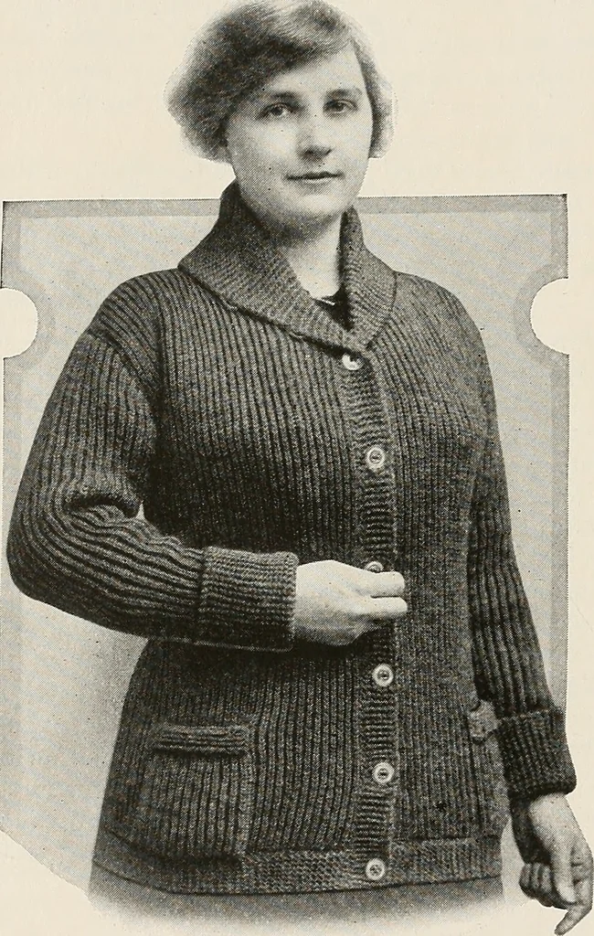 An illustration from The Columbia book of yarns : containing a manual of knitting and crocheting, 1916, leaf 159