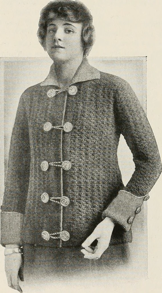 An illustration from The Columbia book of yarns : containing a manual of knitting and crocheting, 1916, leaf 161