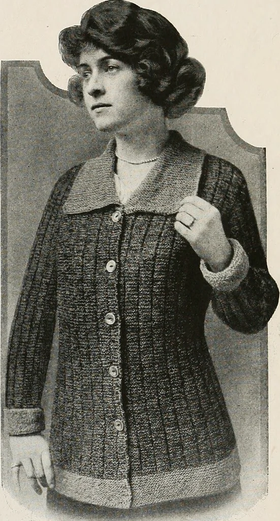 An illustration from The Columbia book of yarns : containing a manual of knitting and crocheting, 1916, leaf 170