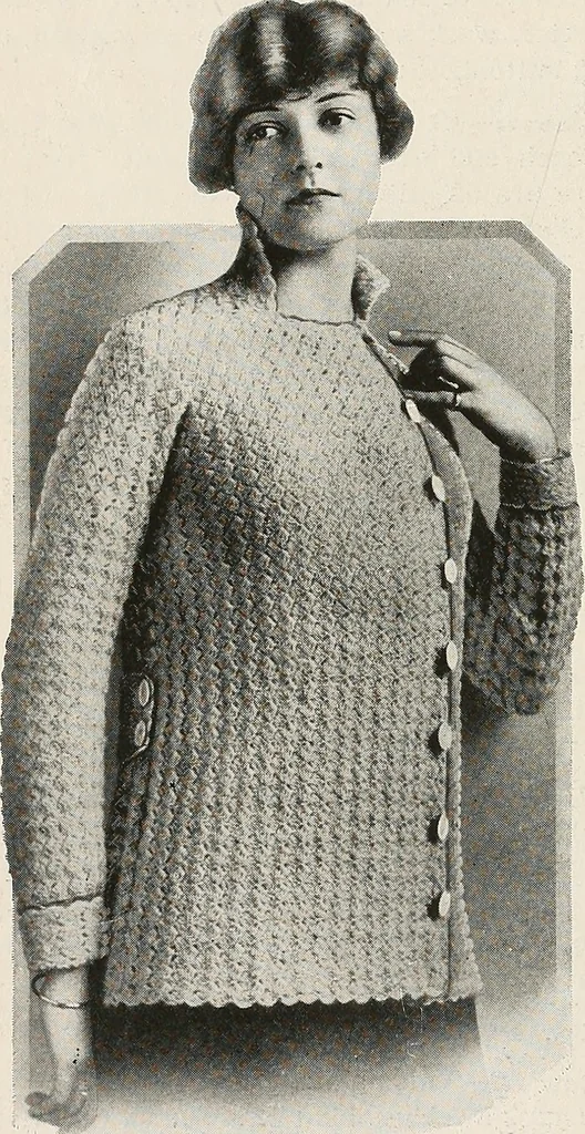 An illustration from The Columbia book of yarns : containing a manual of knitting and crocheting, 1916, leaf 173