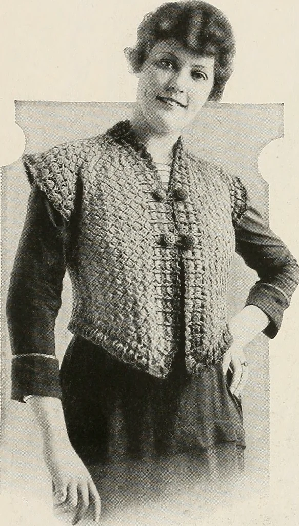 An illustration from The Columbia book of yarns : containing a manual of knitting and crocheting, 1916, leaf 175
