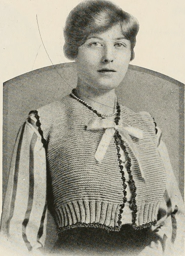 An illustration from The Columbia book of yarns : containing a manual of knitting and crocheting, 1916, leaf 179