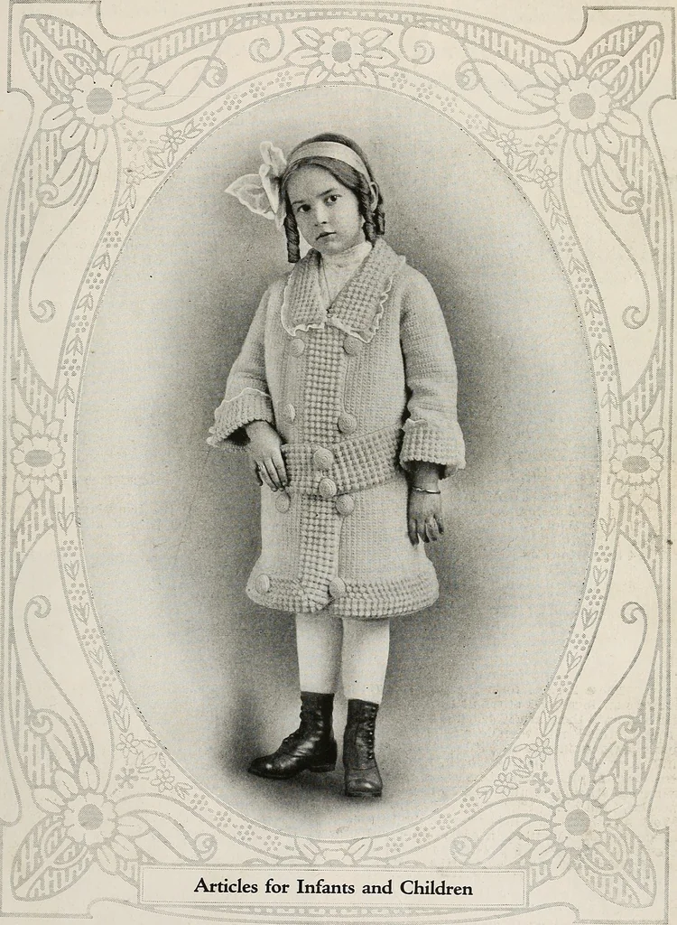An illustration from The Columbia book of yarns : containing a manual of knitting and crocheting, 1916, leaf 18