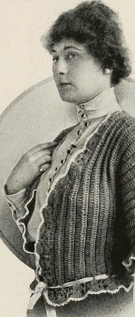 An illustration from The Columbia book of yarns : containing a manual of knitting and crocheting, 1916, leaf 180