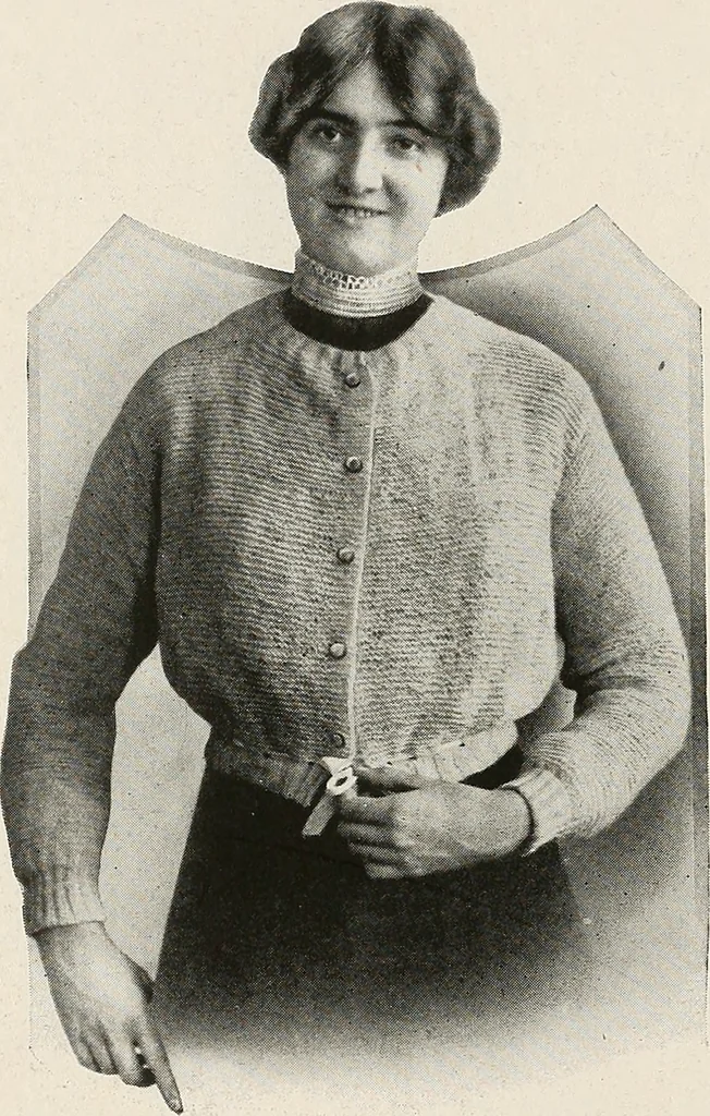 An illustration from The Columbia book of yarns : containing a manual of knitting and crocheting, 1916, leaf 181