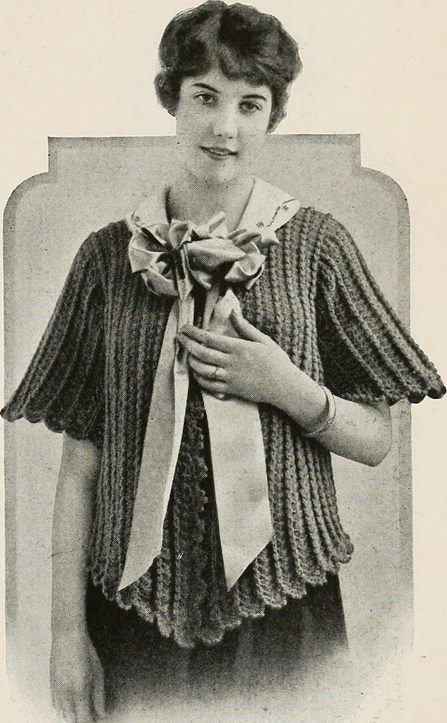 An illustration from The Columbia book of yarns : containing a manual of knitting and crocheting, 1916, leaf 186