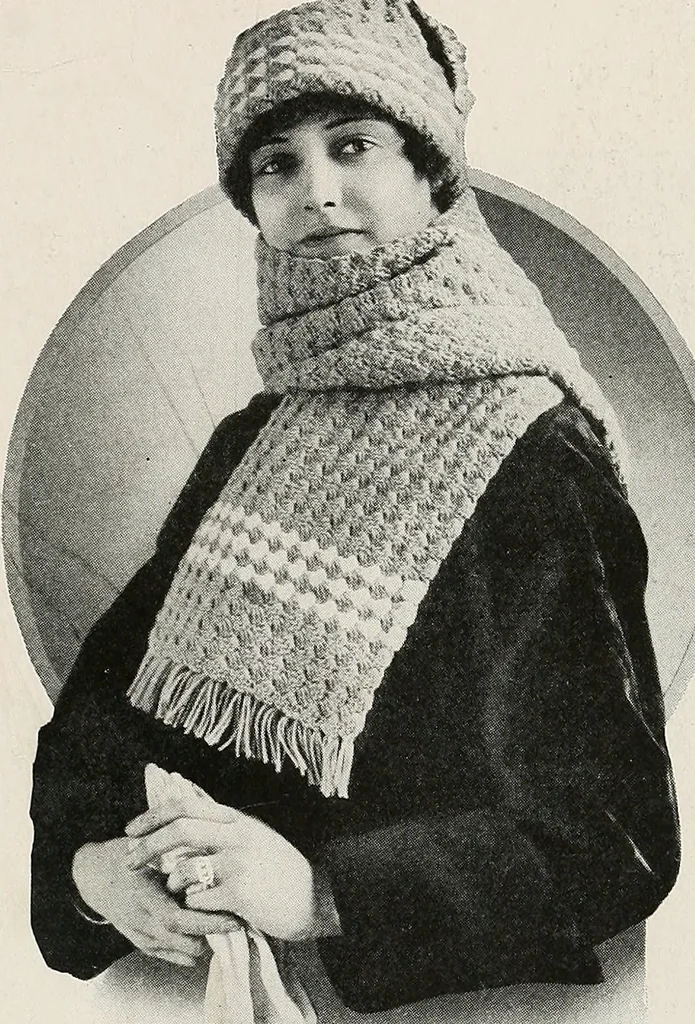 An illustration from The Columbia book of yarns : containing a manual of knitting and crocheting, 1916, leaf 198