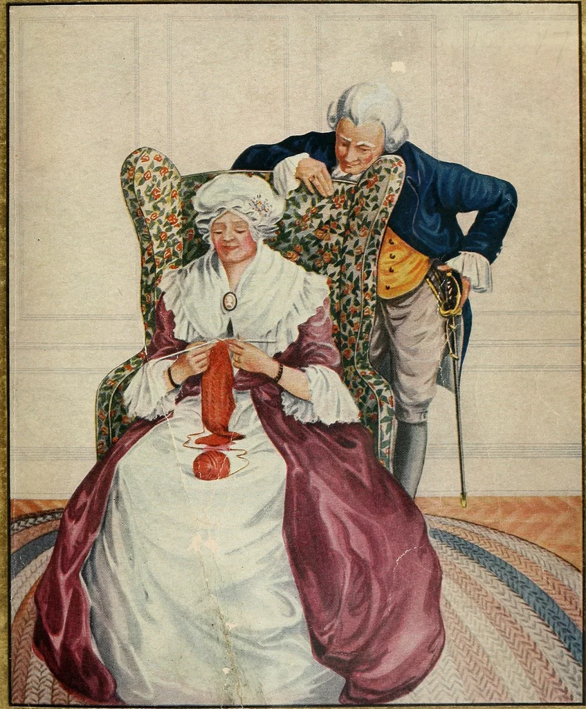 An illustration from The Columbia book of yarns : containing a manual of knitting and crocheting, 1916, leaf 4