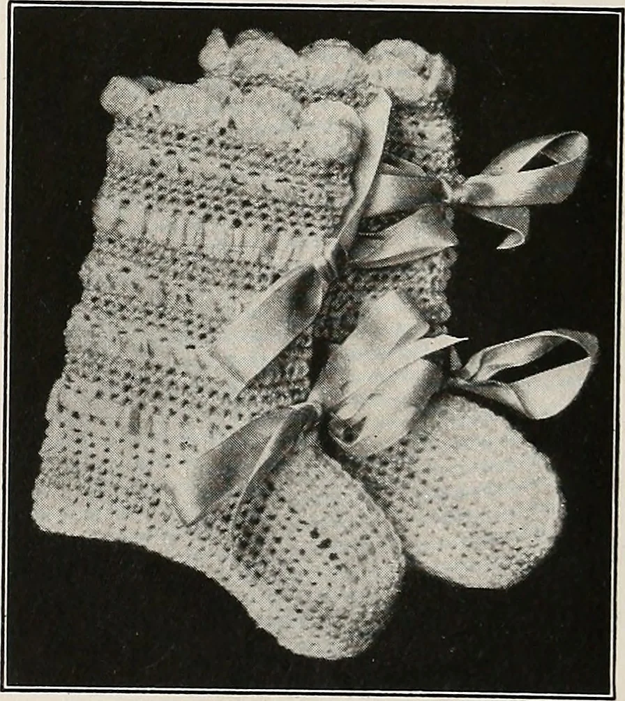 An illustration from The Columbia book of yarns : containing a manual of knitting and crocheting, 1916, leaf 44