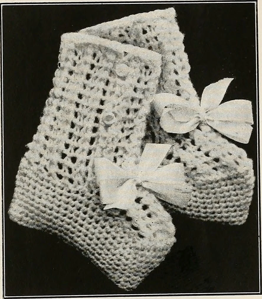 An illustration from The Columbia book of yarns : containing a manual of knitting and crocheting, 1916, leaf 45