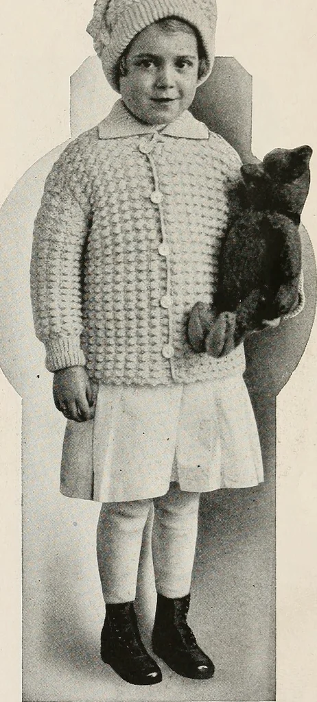 An illustration from The Columbia book of yarns : containing a manual of knitting and crocheting, 1916, leaf 60