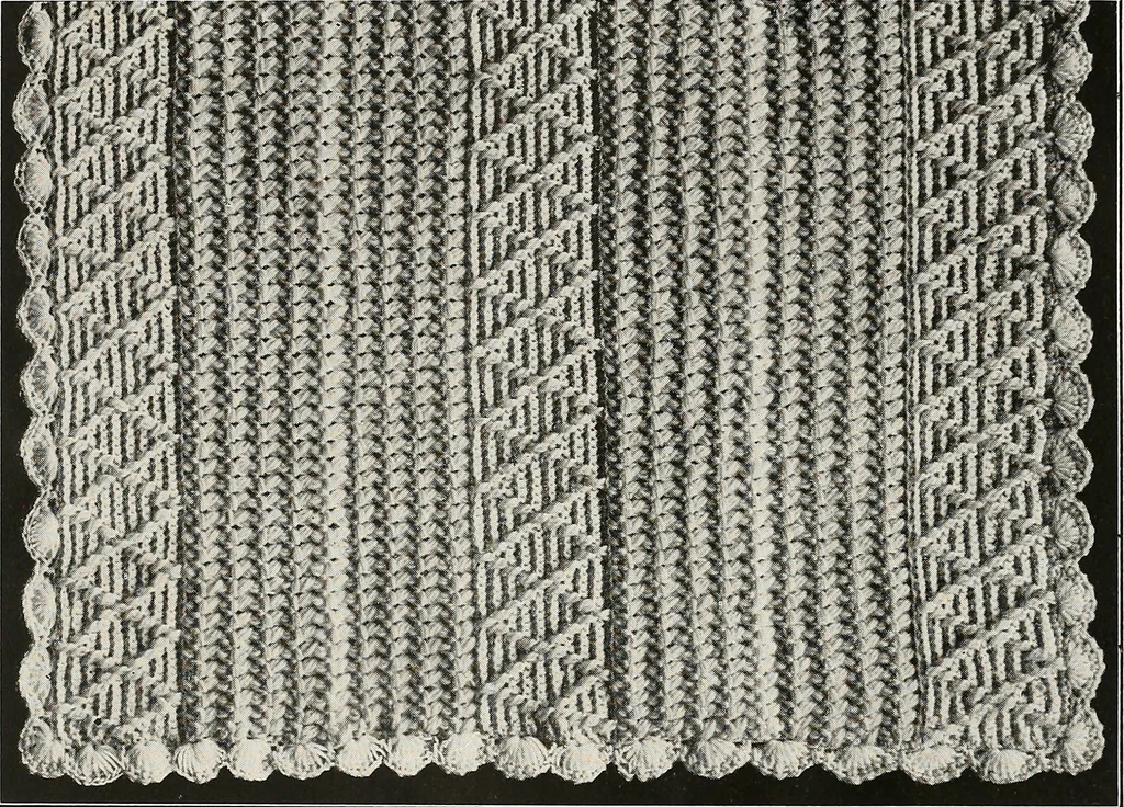 An illustration from The Columbia book of yarns : containing a manual of knitting and crocheting, 1916, leaf 99