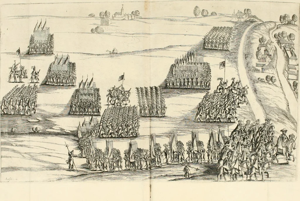 An illustration from Combat d'honneur concerte par les IIII. elemens sur l'heureuse entrée de Madame la duchesse de La Valette en la ville de Metz : ensemble la resiouyssance publicq. concertee par les habitans de la ville, et du pays sur le mesme sujet, 1627, leaf 30