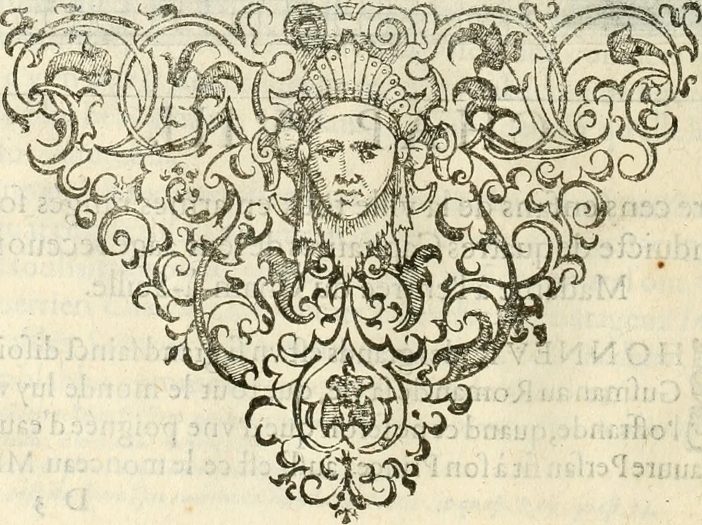An illustration from Combat d'honneur concerte par les IIII. elemens sur l'heureuse entrée de Madame la duchesse de La Valette en la ville de Metz : ensemble la resiouyssance publicq. concertee par les habitans de la ville, et du pays sur le mesme sujet, 1627, leaf 63